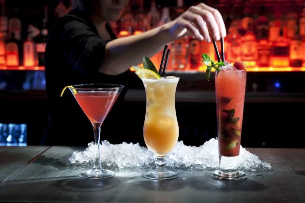 Cocktails at Bar Cocktails at Bar